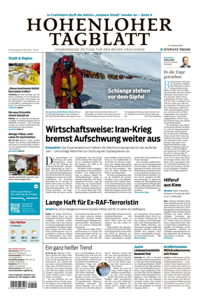 Cover of Hohenloher Tagblatt