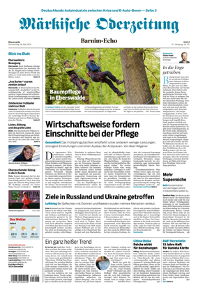 Cover of Markische Oderzeitung Eberswalde