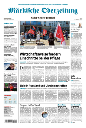 Cover of Markische Oderzeitung Eisenhuttenstadt