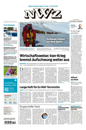 Cover of NWZ – Neue Wurttembergische Zeitung