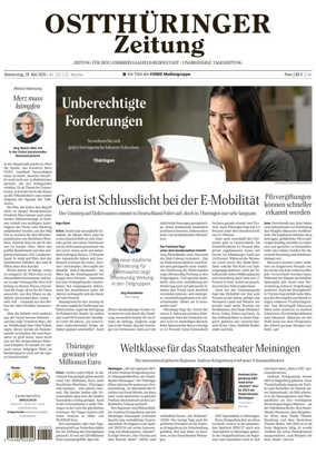 Cover of Ostthuringer Zeitung (Landkreis Saalfeld-Rudolstadt)