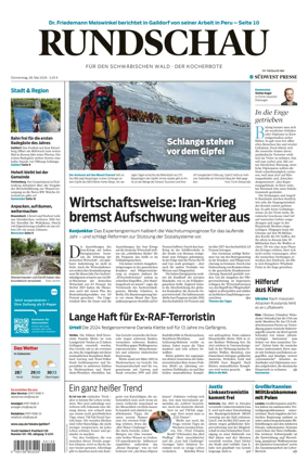 Cover of Rundschau fur den Schwabischen Wald – Der Kocherbote