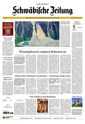Cover of Schwabische Zeitung (Alb-Donau)