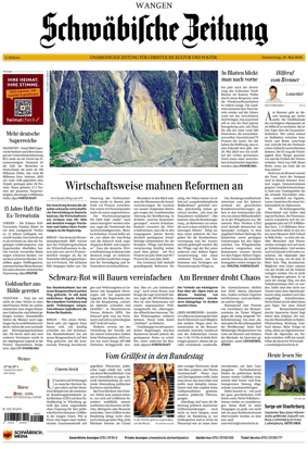Cover of Schwabische Zeitung (Wangen)