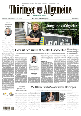 Cover of Thuringer Allgemeine (Arnstadt und Ilmenauz)
