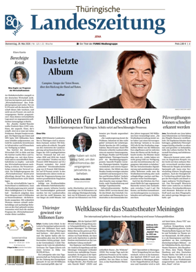 Cover of Thuringische Landeszeitung (Jena)