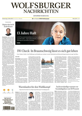 Cover of Wolfsburger Nachrichten (Wolfsburg-Gifhorn)