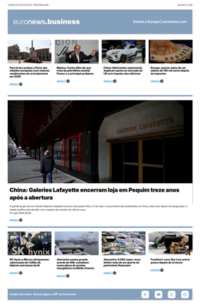 Cover of Euronews Business (Portuguese)