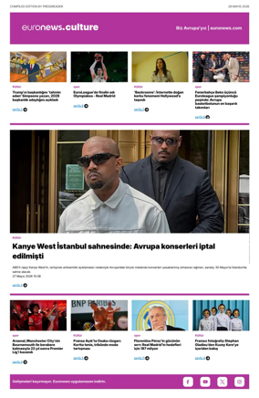Cover of Euronews Culture and Sport (Turkish) Compiled Edition