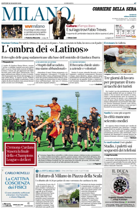 Cover of Corriere della Sera (Milano)