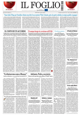 Cover of Il Foglio Quotidiano
