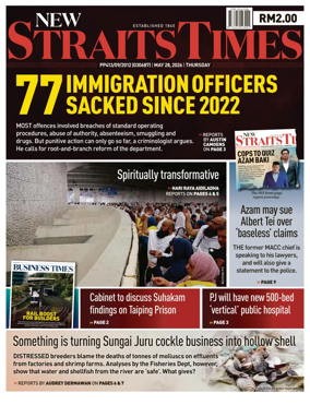 Cover of New Straits Times