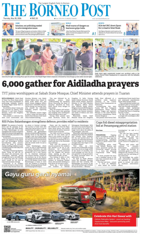 Cover of The Borneo Post (Sabah)