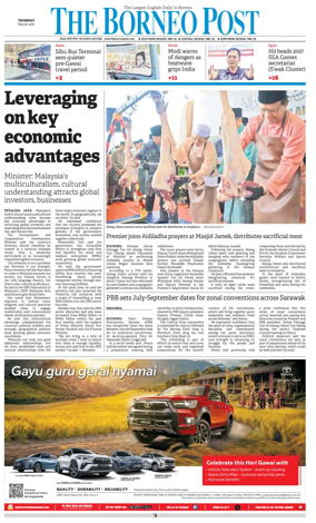 Cover of The Borneo Post (Sarawak)
