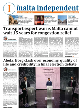 Cover of Malta Independent