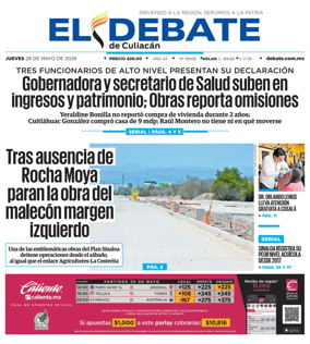 Cover of El Debate de Culiacan