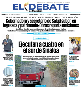 Cover of El Debate de Mazatlan