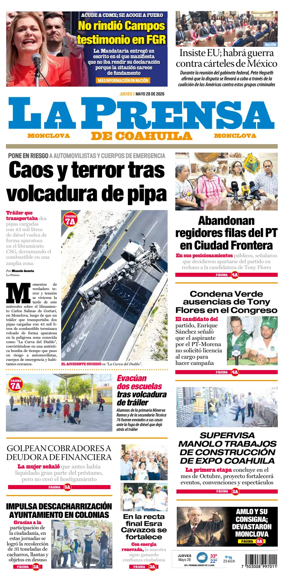Cover of La Prensa de Coahuila