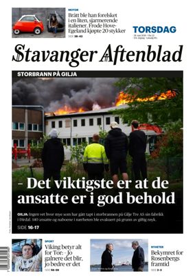 Cover of Stavanger Aftenblad