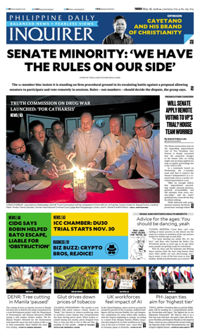Cover of Philippine Daily Inquirer
