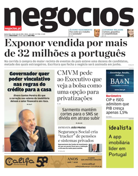 Cover of Jornal de Negocios