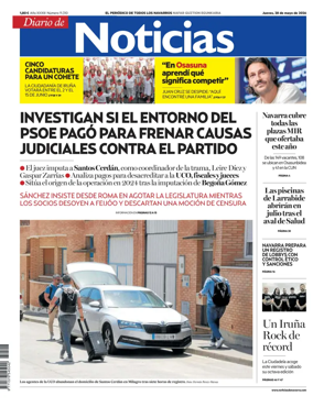 Cover of Diario de Noticias (Spain)