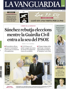 Cover of La Vanguardia (Catalonia - 1st edition)
