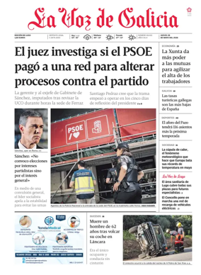 Cover of La Voz de Galicia (Lugo)