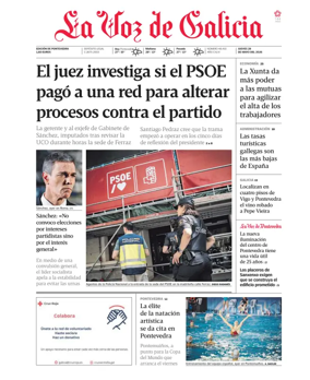 Cover of La Voz de Galicia (Pontevedra)