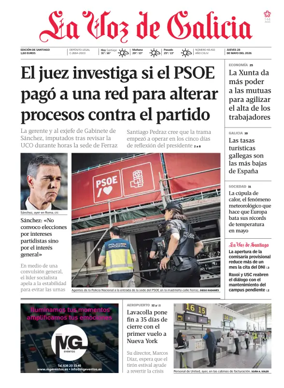 Cover of La Voz de Galicia (Santiago)