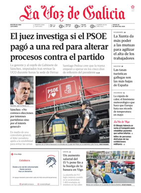 Cover of La Voz de Galicia (Vigo)