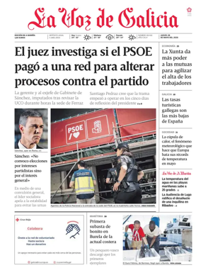 Cover of La Voz de Galicia (Viveiro)