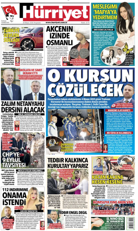 Cover of Hurriyet