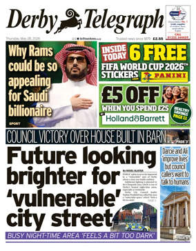 Cover of Derby Telegraph