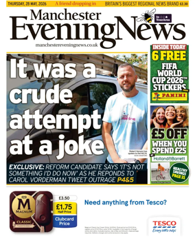 Cover of Manchester Evening News