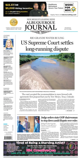 Cover of Albuquerque Journal