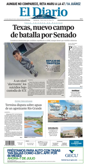 Cover of El Diario de El Paso
