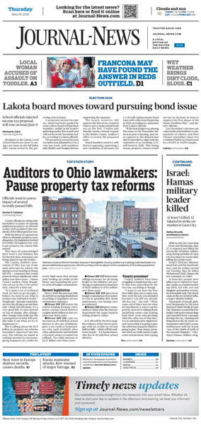 Cover of Hamilton Journal News