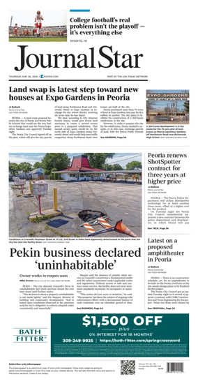 Cover of Journal Star (Peoria)