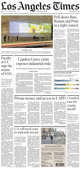 Cover of Los Angeles Times