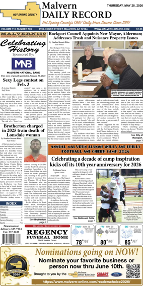 Cover of Malvern Daily Record