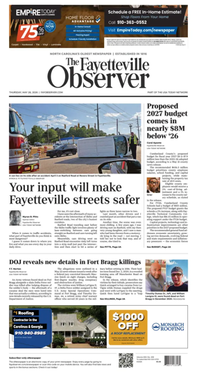 Cover of The Fayetteville Observer