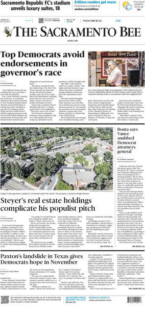 Cover of The Sacramento Bee