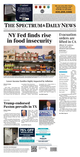 Cover of The Spectrum & Daily News