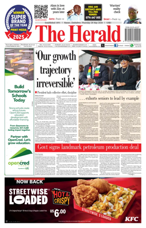 Cover of The Herald (Zimbabwe)