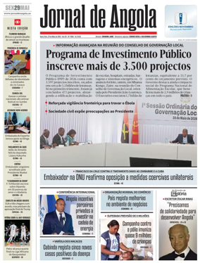 Cover of Jornal de Angola