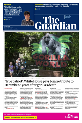 Cover of The Guardian Australia