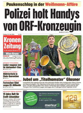 Cover of Kronen Zeitung