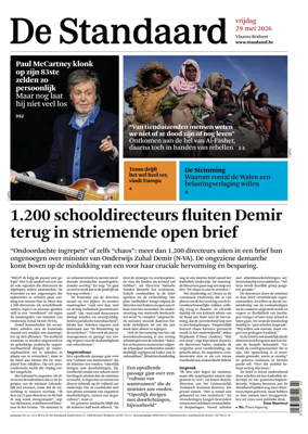 Cover of De Standaard