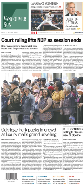 Cover of Vancouver Sun